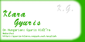 klara gyuris business card